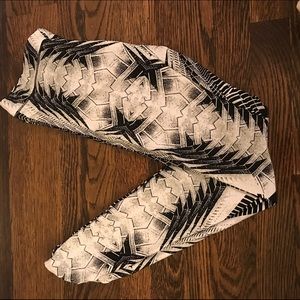 B Swim Leggings Black and White- Size M
