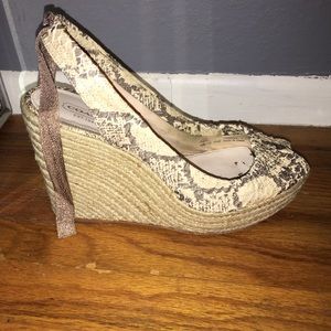 Snake Skin Coach Wedges