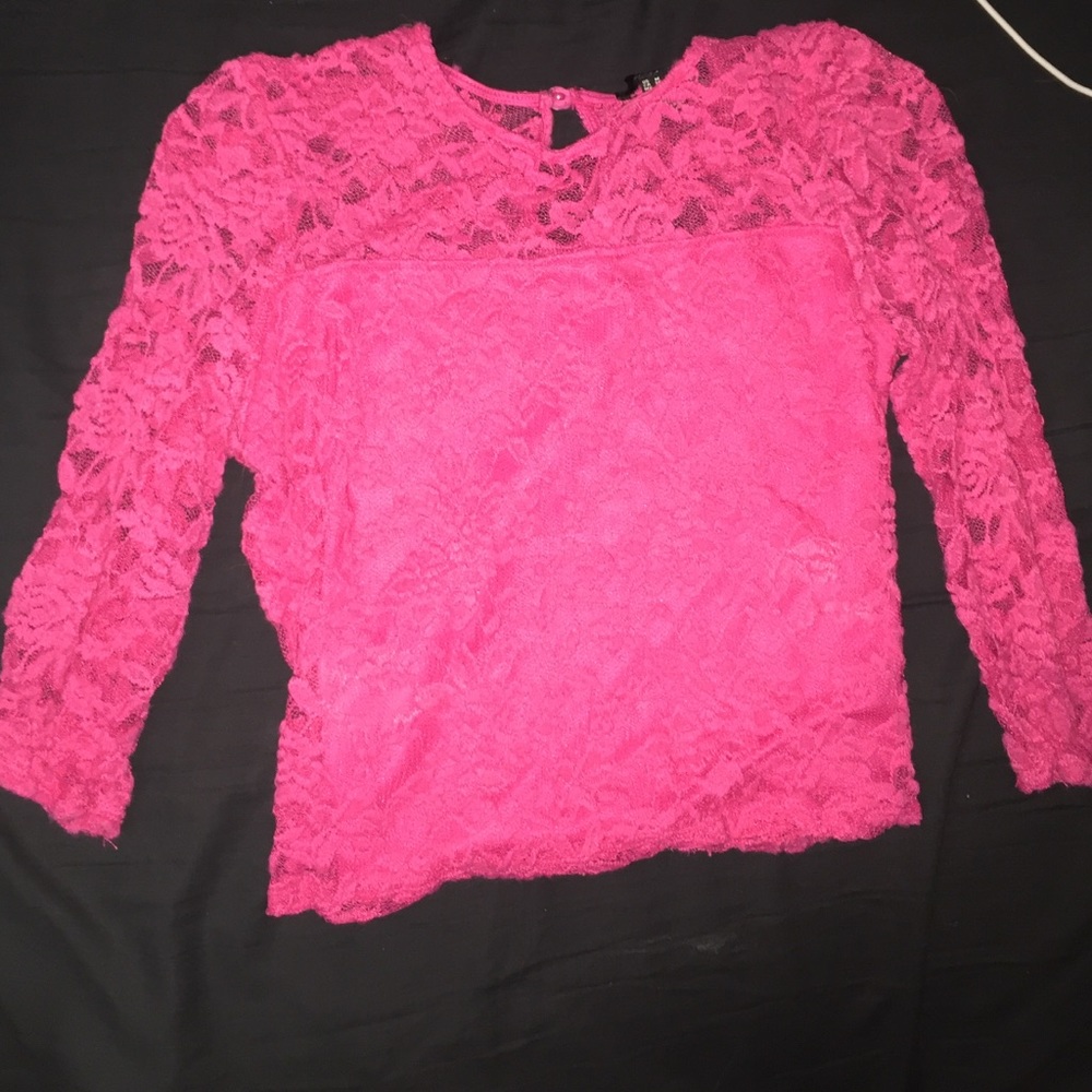 Hot pink crop top Forever 21