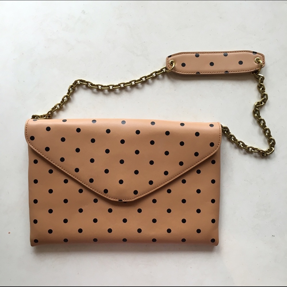 JCrew Polka Dot Clutch