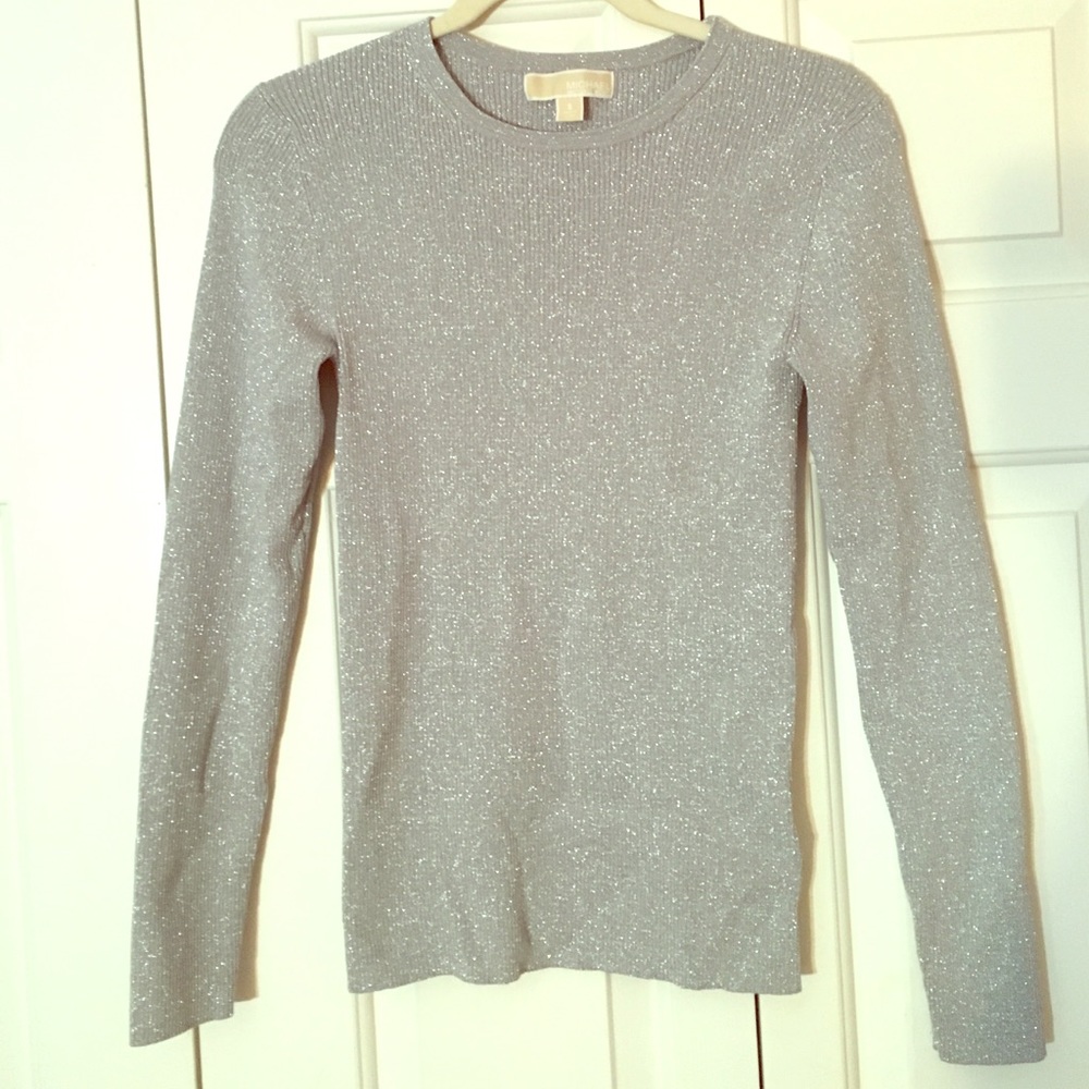 Michael Kors silver sparkle shirt