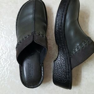Dark grey Born slip on clogs