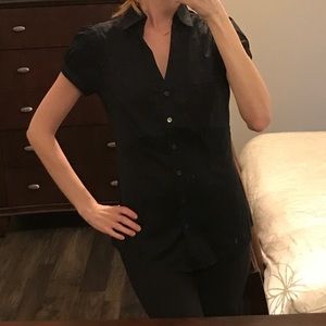 NWT, Limited Essential Black Button Up Blouse