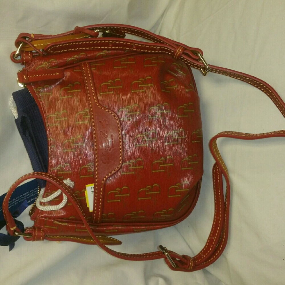 Dooney & Bourke cross body red vinyl print