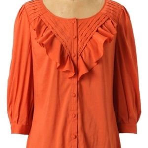 Anthropologie Maeve 3/4 Sleeve Nicoleta Blouse