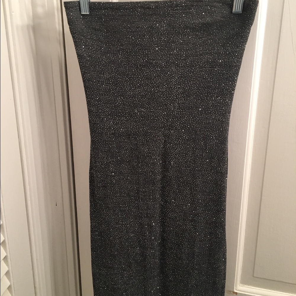 Strapless sequin tight mini dress