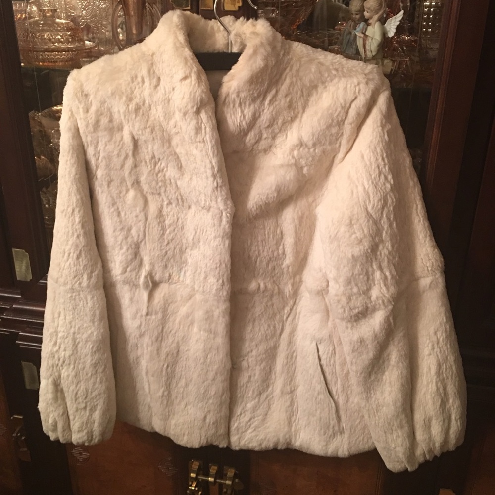 Vintage Shaved Rabbit Fur Jacket