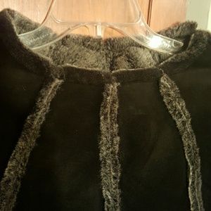 Hanna Andersson Jackets & Coats - Faux suede faux fur caplet Hanna Andersson Jackets & Coats - Faux suede faux fur caplet