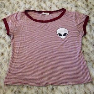 Alien maroon XS Crop top