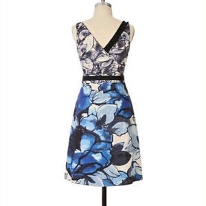 Anthro Indigo Garden dress Moulinette Soeurs Sz 14