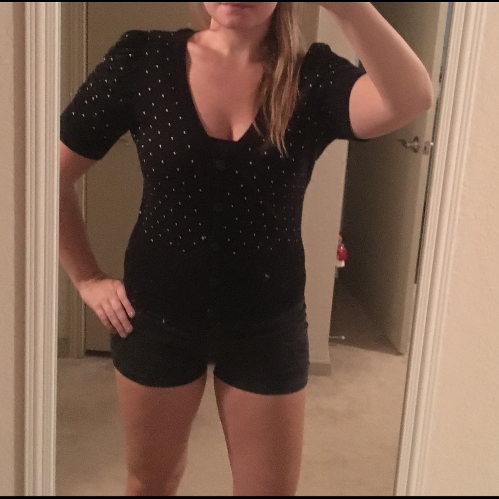 Black cardigan