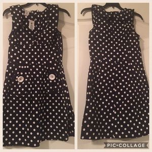 Black and white polka dot dress