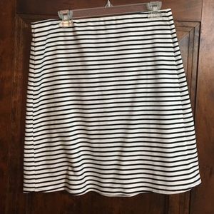 Black and white stripped skirt