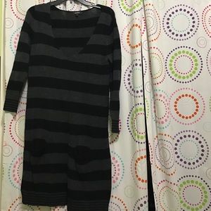 Express sweater dress size L black/grey