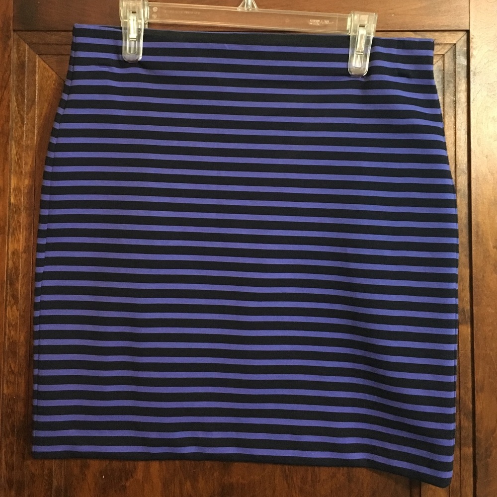 Purple and black stripped skirt