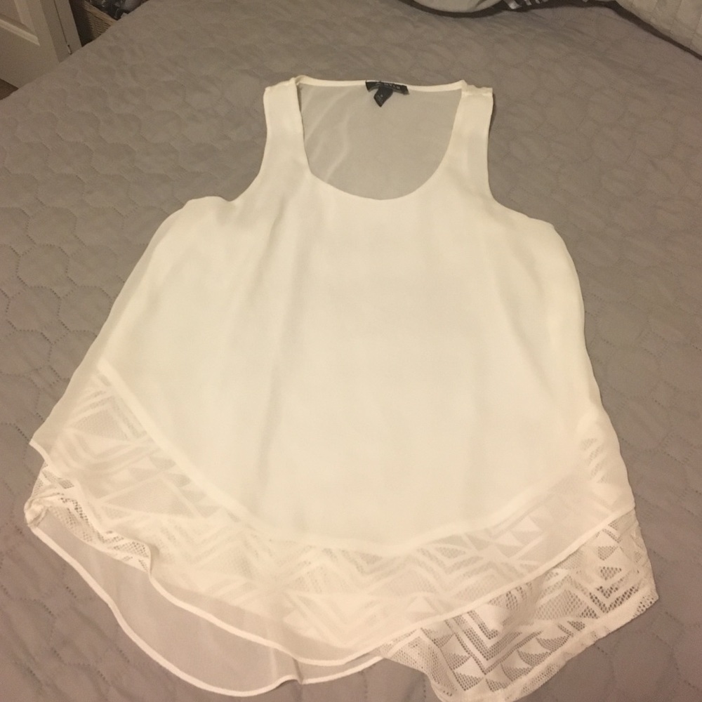 Cream white flowy top