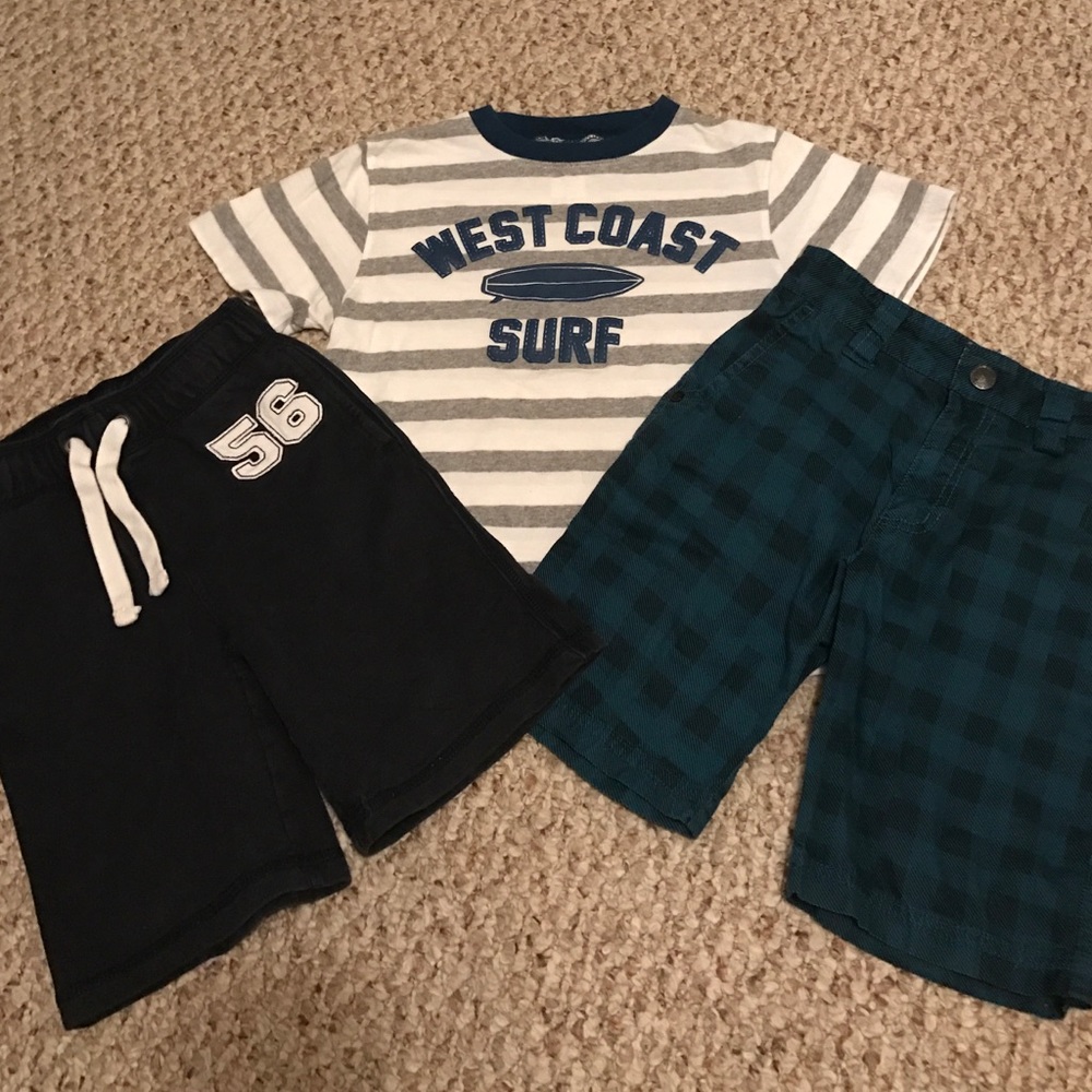 Two pair of shorts one shirt
