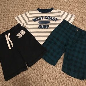 Two pair of shorts one shirt