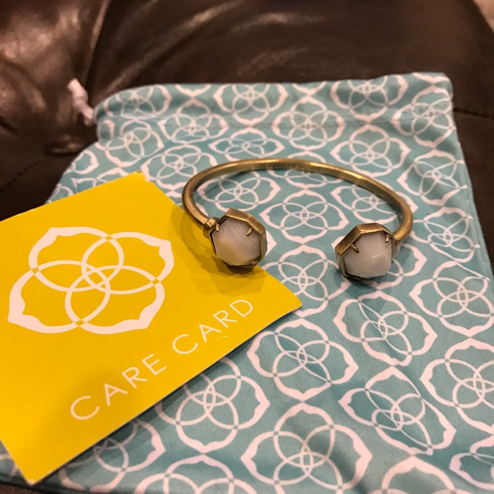 Kendra Scott Brinkley Bracelet White Banded Agate