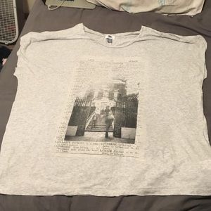 White/Grey Graphic T from Old Navy