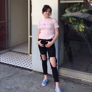 Black Carmar Ripped Jeans