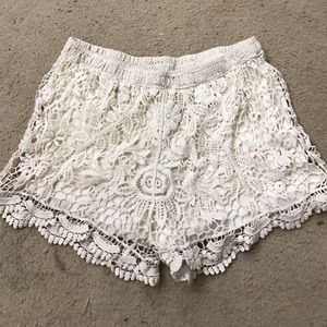 Boho knit shorts