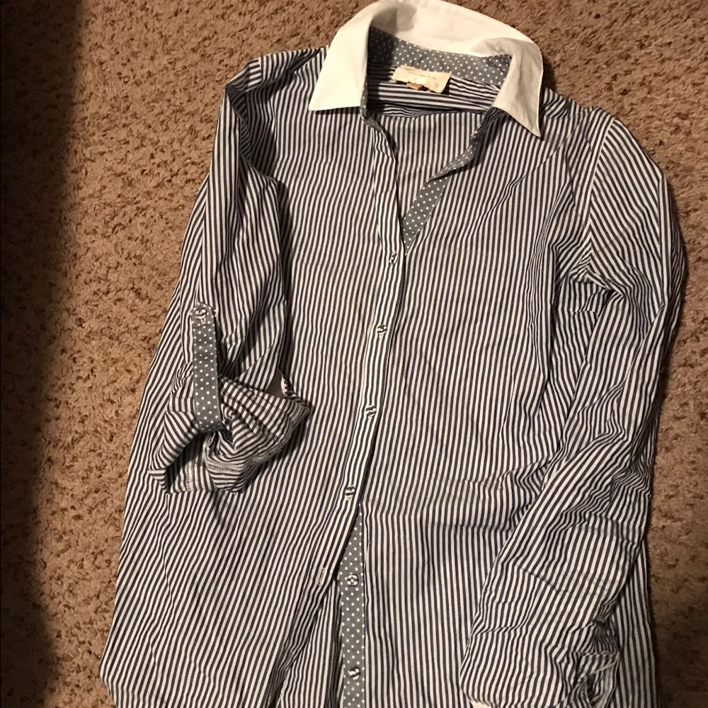 Skies Are Blue button down shirt.