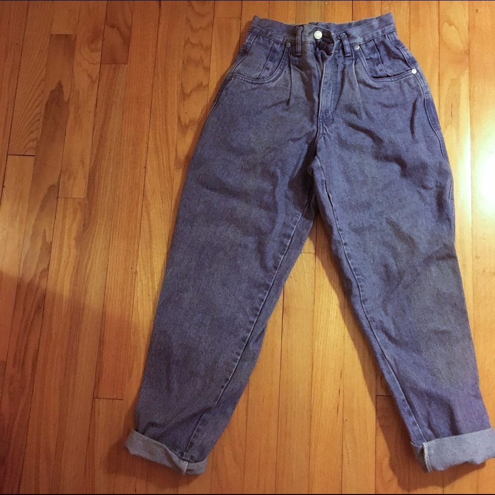 Vintage 80's Purple High Waisted Denim