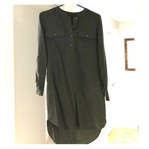 Green long sleeve dress