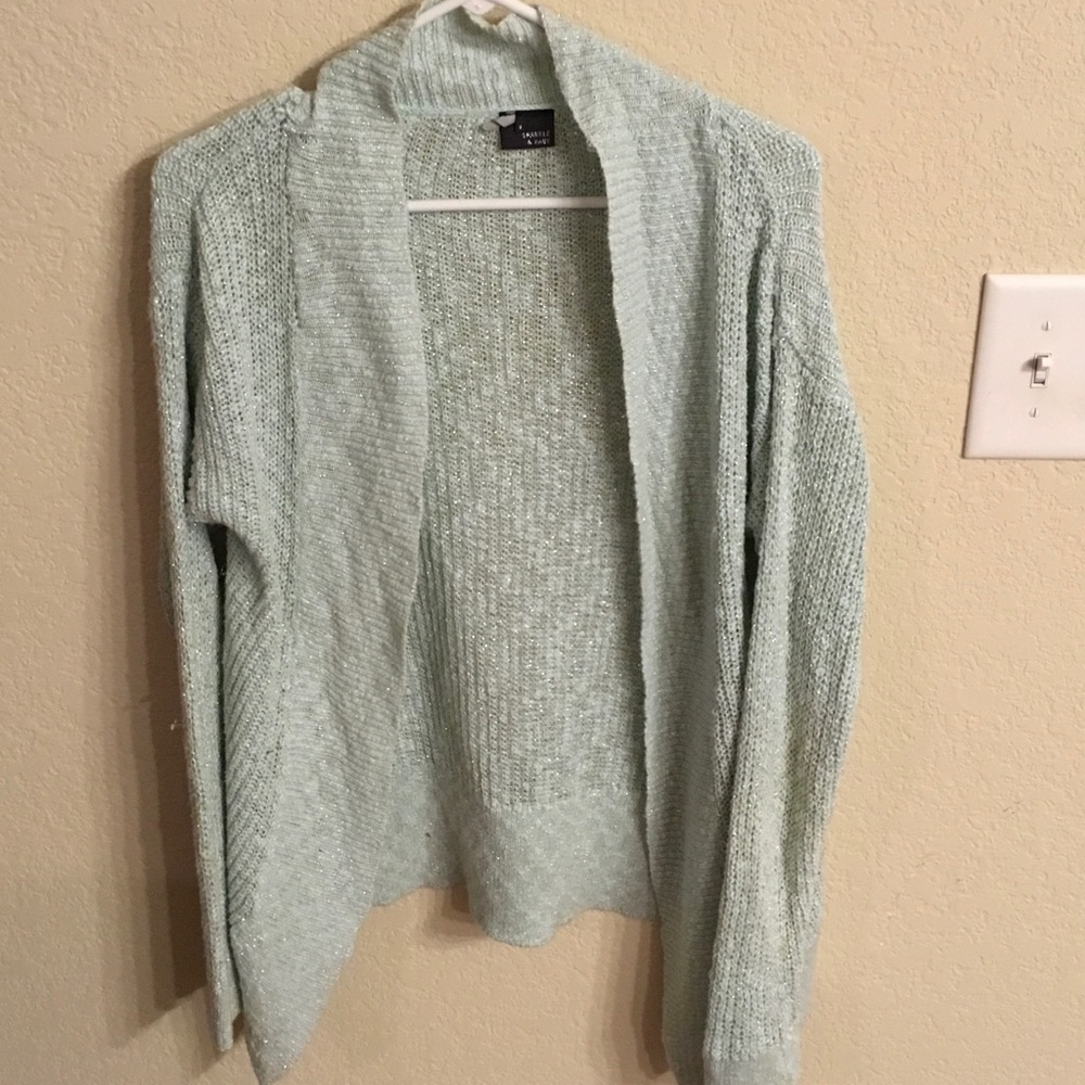 Light Mint Sparkly Cardigan