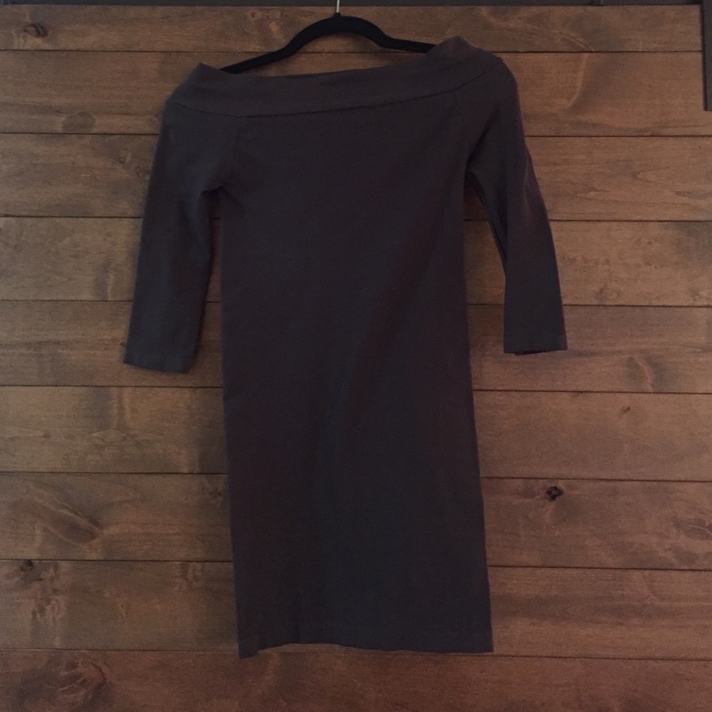 Charcoal grey off the shoulder bodycon