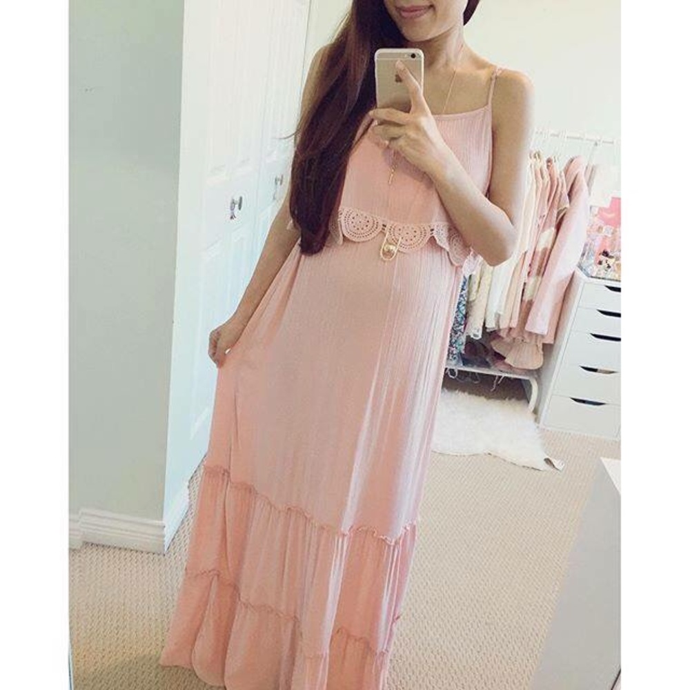ISO pink summer maxi. Spaghetti strap boho.
