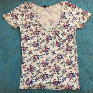 Urban Outfitters Light Blue Floral Shirt