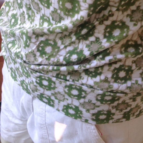 MICHAEL Kors green white blouse top S - Picture 4 of 4