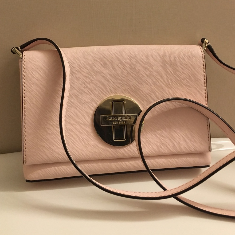KATE SPADE Sally Newbury Light Pink Lthr Crossbody