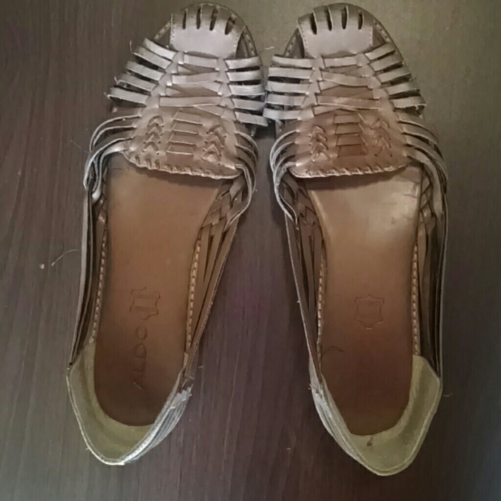 Aldo leather woven sandals