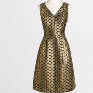 J. Crew Metallic Jacquard Dress