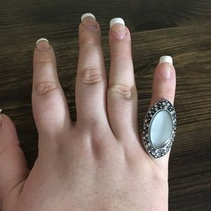 5 for $25 SALE !! Gray Stone Rhinestone Ring