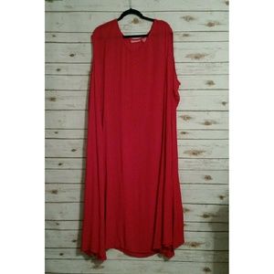 Woman Within Hot Pink Maxi Dress Size 3X