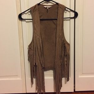Suede Fringe Vest