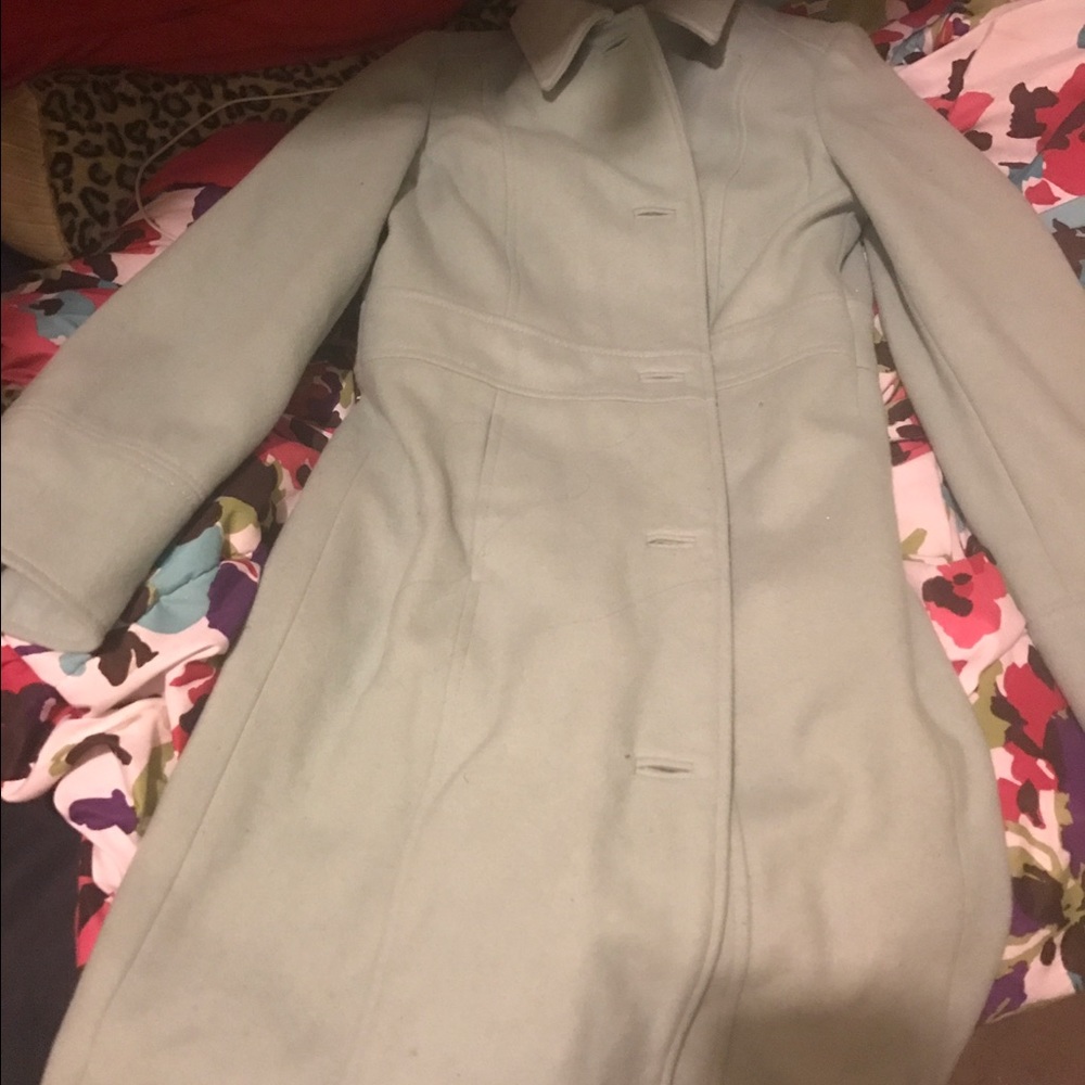 Beautiful mint green trench coat