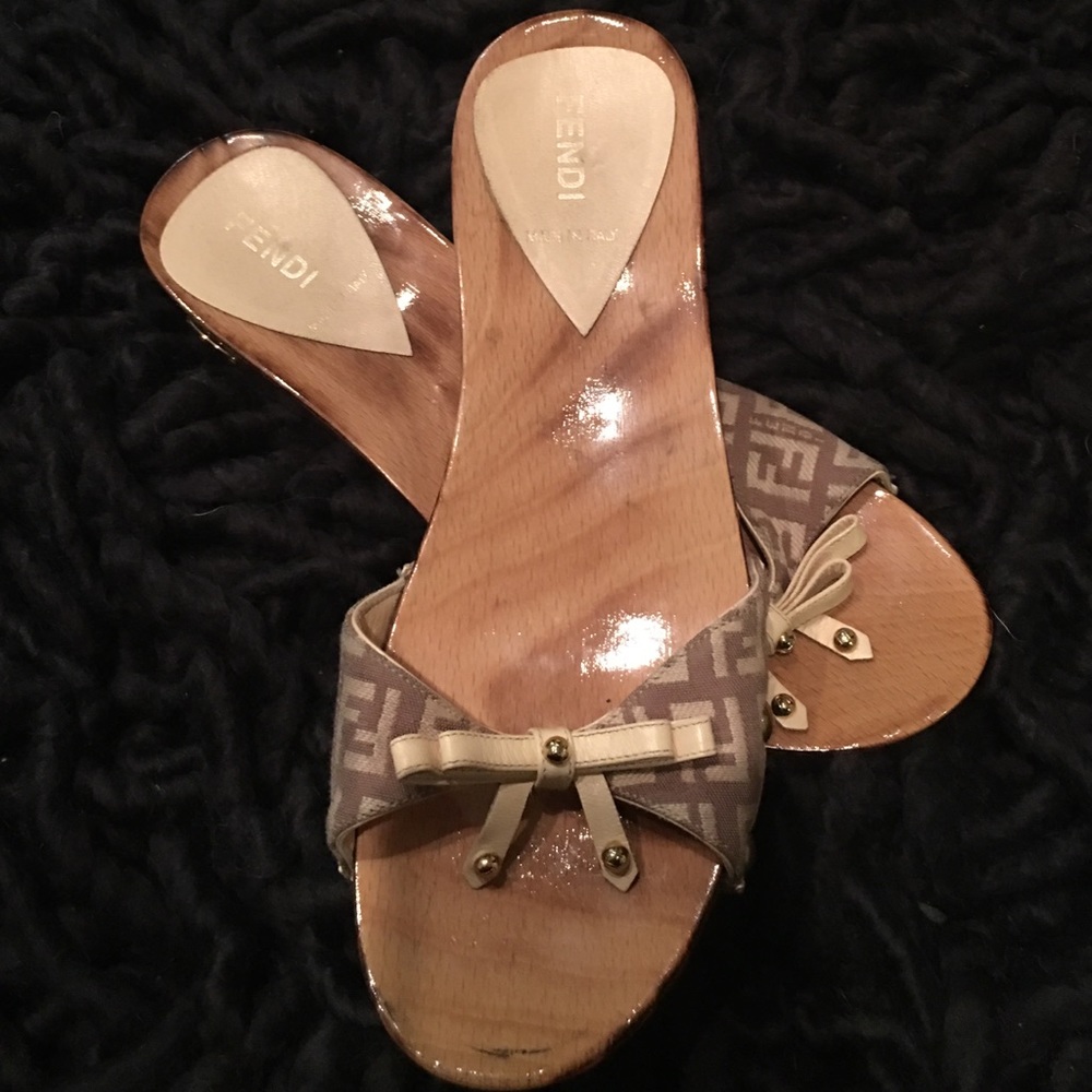 Fendi Wooden Slides