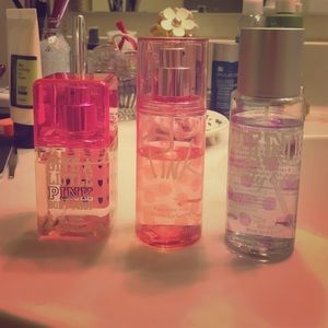 Lot of 3 Victoria's Secret Pink body sprays USED