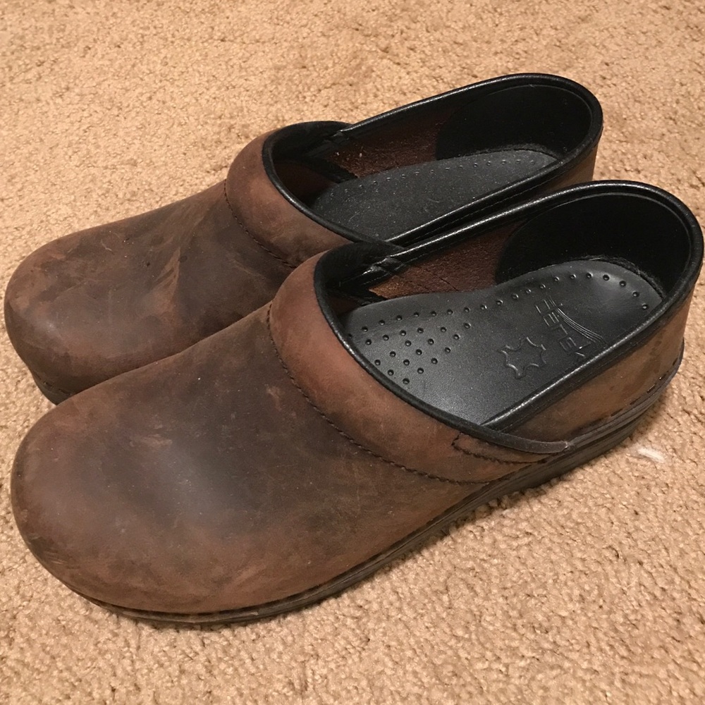 Brown Leather Danskos Women's 37