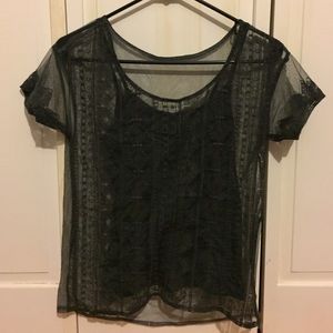 Gray Lace AE Top