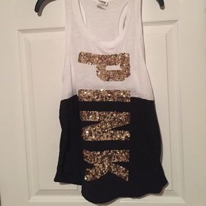 PINK Sparkle Tank Top