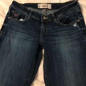 Hollister boot cut jeans with destressing