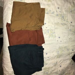 3 pairs of slim fit Old Navy Chinos