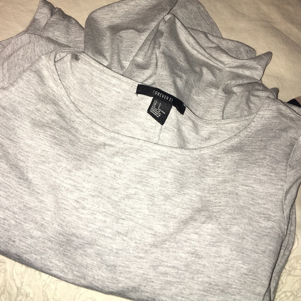 Grey high low jersey dress