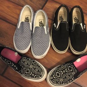 Gray Dot Sz 7 Vans ONLY (others listed in closet)